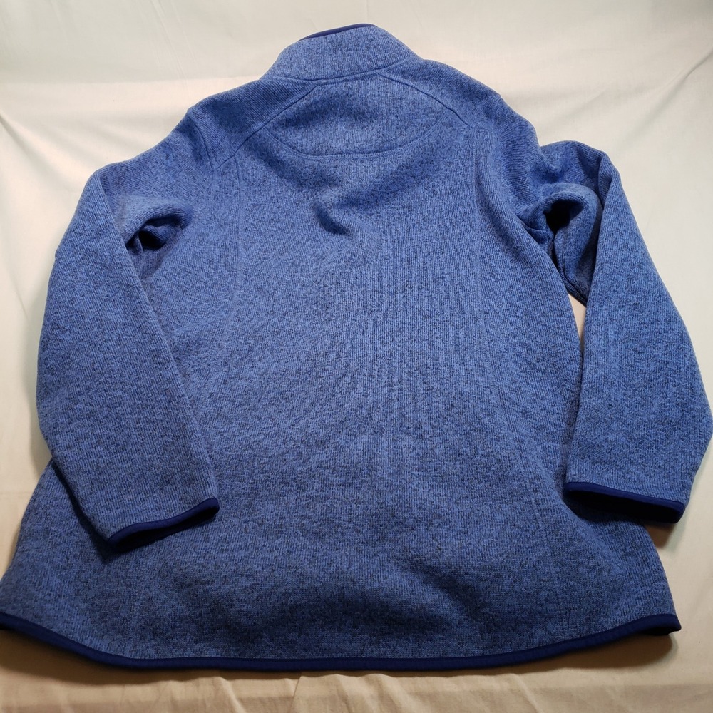 L.L. Bean Women Sweater Fleece Full Zip Jacket L Tall Blue 512751 - Picture 7 of 8